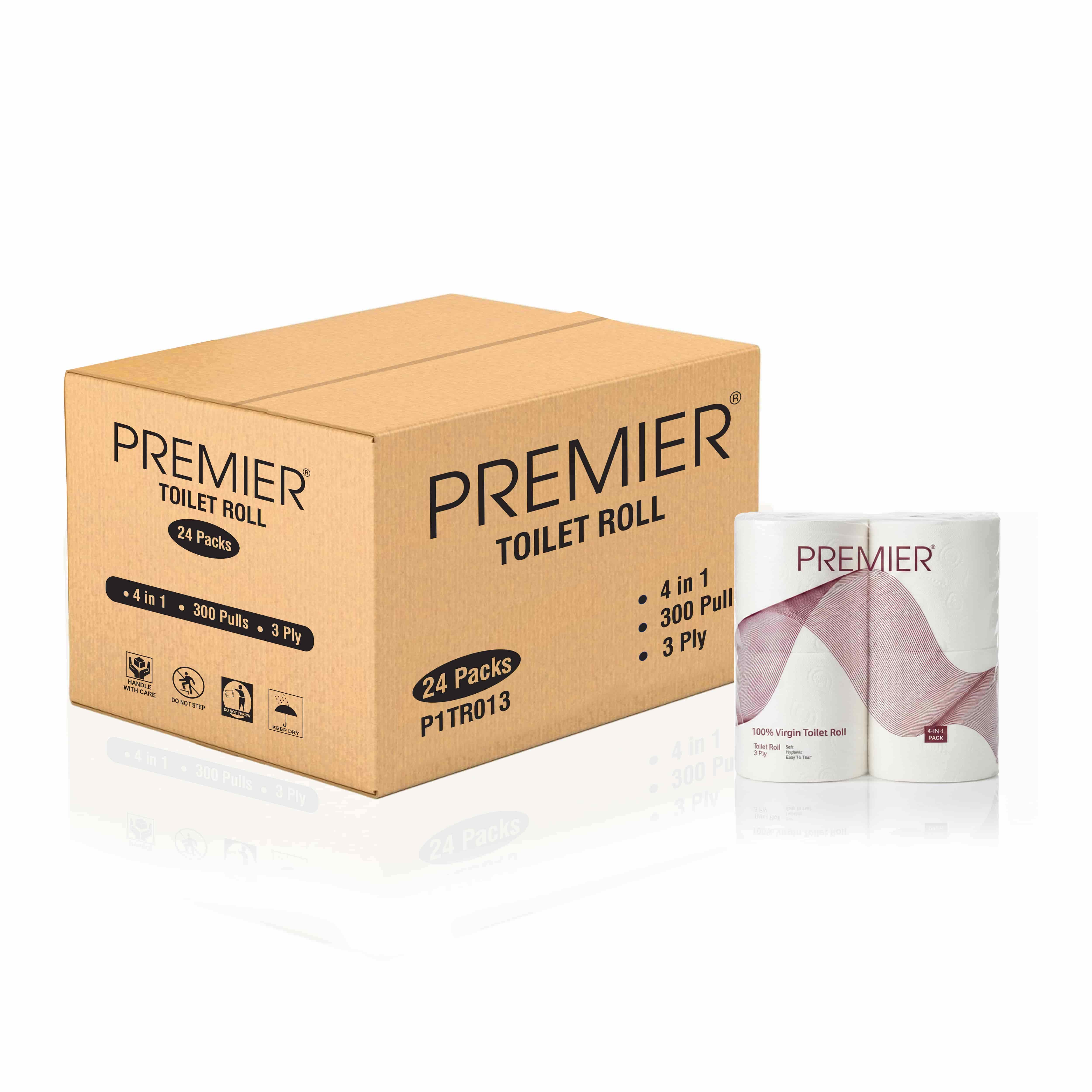 Premier Tissue  Paper TR 300 Pulls 3 Ply 4x1